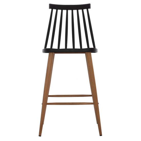 ΣΚΑΜΠΟ ΜΠΑΡ VANESSA ΜΑΥΡΟ ΜΕΣΑΙΟΥ ΥΨΟΥΣ HM9300.02  43x45x97Υεκ. - 2τεμ **