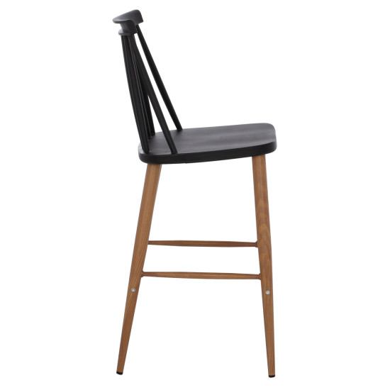 ΣΚΑΜΠΟ ΜΠΑΡ VANESSA ΜΑΥΡΟ ΜΕΣΑΙΟΥ ΥΨΟΥΣ HM9300.02  43x45x97Υεκ. - 2τεμ **