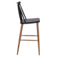 ΣΚΑΜΠΟ ΜΠΑΡ VANESSA ΜΑΥΡΟ ΜΕΣΑΙΟΥ ΥΨΟΥΣ HM9300.02  43x45x97Υεκ. - 2τεμ **
