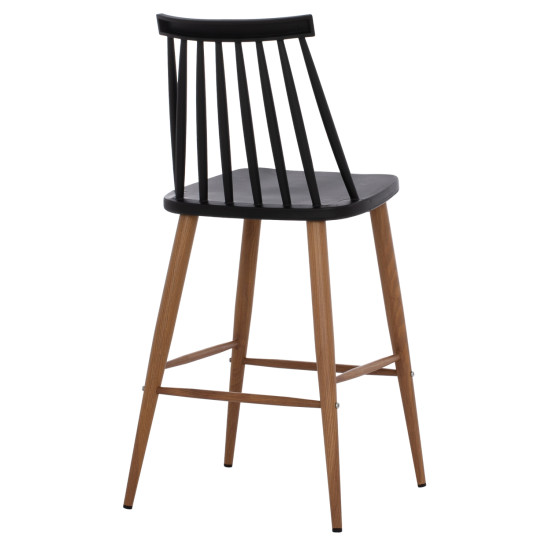 ΣΚΑΜΠΟ ΜΠΑΡ VANESSA ΜΑΥΡΟ ΜΕΣΑΙΟΥ ΥΨΟΥΣ HM9300.02  43x45x97Υεκ. - 2τεμ **