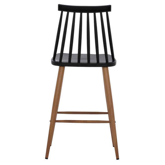 ΣΚΑΜΠΟ ΜΠΑΡ VANESSA ΜΑΥΡΟ ΜΕΣΑΙΟΥ ΥΨΟΥΣ HM9300.02  43x45x97Υεκ. - 2τεμ **