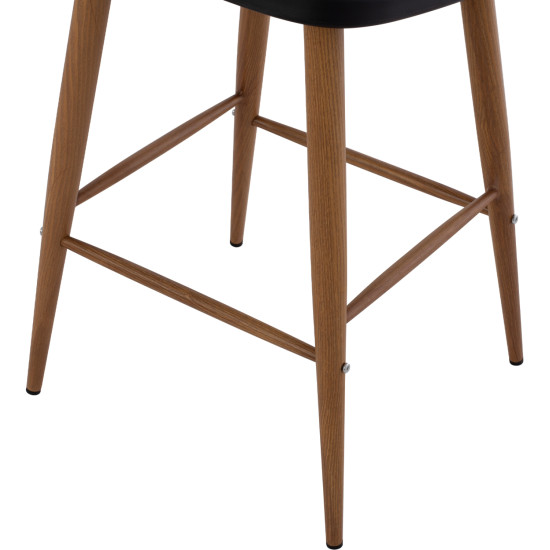 ΣΚΑΜΠΟ ΜΠΑΡ VANESSA ΜΑΥΡΟ ΜΕΣΑΙΟΥ ΥΨΟΥΣ HM9300.02  43x45x97Υεκ. - 2τεμ **