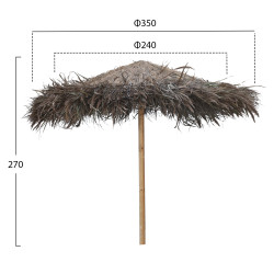 Ομπρελα ψαθινη τροπικη με αντηριδεσ φ240x270υ εκ.hm5897 ** Ομπρελα ψαθινη τροπικη με αντηριδεσ φ240x270υ εκ.hm5897 **