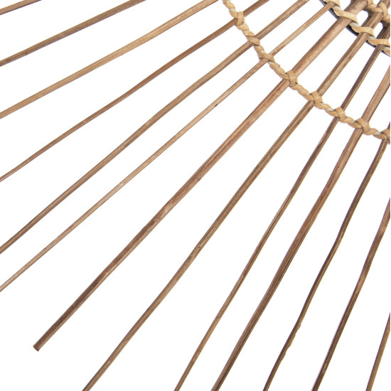 Καθρεπτησ στρογγυλοσ με πλαισιο απο sticks κοκοφοινικα σε χρωμα φυσικο φ85 εκ.hm7733 **