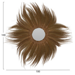 Καθρεπτησ στρογγυλοσ με πλαισιο φλοιο μπανανασ σε χρωμα φυσικο 100x4x100 εκ.hm7735 ** Καθρεπτησ στρογγυλοσ με πλαισιο φλοιο μπανανασ σε χρωμα φυσικο 100x4x100 εκ.hm7735 **