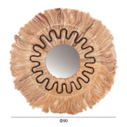 Καθρεπτησ τοιχου στρογγυλοσ απο ινεσ αμπακα σε χρωμα φυσικο μαυρο 90x4x90yεκ.hm7750 ** Καθρεπτησ τοιχου στρογγυλοσ απο ινεσ αμπακα σε χρωμα φυσικο μαυρο 90x4x90yεκ.hm7750 **