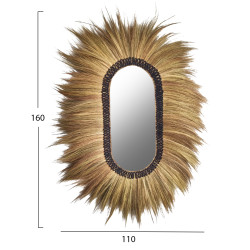 Καθρεπτησ τοιχου οβαλ ινεσ rayung grass σε χρωμα φυσικο μαυρο 110x5x160yεκ.hm7803 ** Καθρεπτησ τοιχου οβαλ ινεσ rayung grass σε χρωμα φυσικο μαυρο 110x5x160yεκ.hm7803 **