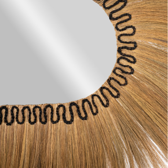 Καθρεπτησ τοιχου οβαλ ινεσ rayung grass σε χρωμα φυσικο μαυρο 110x5x160yεκ.hm7803 **