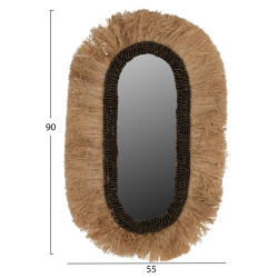 Καθρεπτησ τοιχου οβαλ απο ινεσ σιζαλ σε χρωμα φυσικο μαυρο 55x4x90yεκ.hm7745 ** Καθρεπτησ τοιχου οβαλ απο ινεσ σιζαλ σε χρωμα φυσικο μαυρο 55x4x90yεκ.hm7745 **