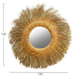 Καθρεπτησ τοιχου στρογγυλοσ me pandan grass χρωμα φυσικο-χρυσο 110x5x110yεκ.hm7743 ** Καθρεπτησ τοιχου στρογγυλοσ me pandan grass χρωμα φυσικο-χρυσο 110x5x110yεκ.hm7743 **