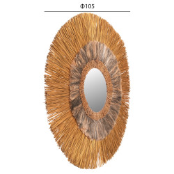 Καθρεπτησ τοιχου στρογγυλοσ mendong και αμπακα σε χρυσο black wash φ105εκ.hm7796 ** Καθρεπτησ τοιχου στρογγυλοσ mendong και αμπακα σε χρυσο black wash φ105εκ.hm7796 **