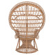 Πολυθρονα royal peacock hm9342 rattan σε φυσικο-μαξιλαρι μπεζ 114x72x150yεκ. **
