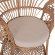 Πολυθρονα royal peacock hm9342 rattan σε φυσικο-μαξιλαρι μπεζ 114x72x150yεκ. **