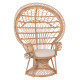 Πολυθρονα royal peacock hm9342 rattan σε φυσικο-μαξιλαρι μπεζ 114x72x150yεκ. **