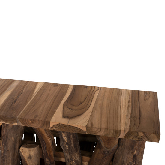 Κονσολα hm9336 απο μασιφ ξυλο τeak φυσικο 100x35x75y εκ. **