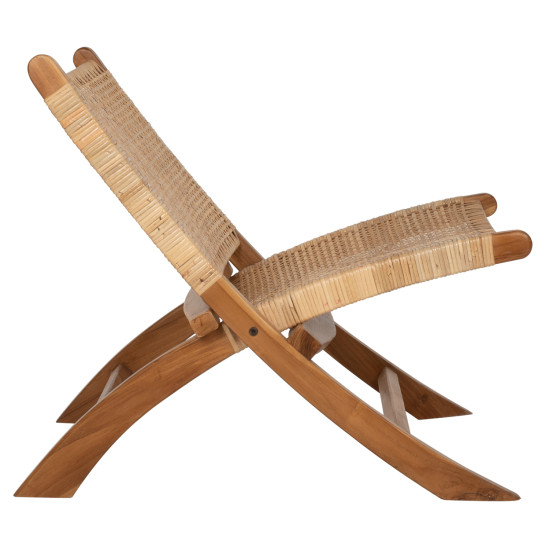 Καρεκλα lounge αναδιπλουμενη antil hm9379.01 μασιφ ξυλο τeak φυσικο 66x77x67yεκ. **