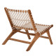 Πολυθρονα antib hm9466.01 τεακ ξυλο nylon σχοινι λευκο 65x77x68υεκ. **