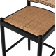 Σκαμπο απο οξια-rattan αψιδα πλατη μαυρο 43,5x50x98υεκhm9408.02 **