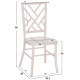 Καρεκλα απο ξυλο τοον white wash 44.5x48x96υεκ.hm9410.05 **