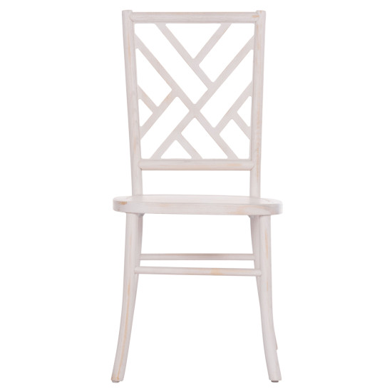 Καρεκλα απο ξυλο τοον white wash 44.5x48x96υεκ.hm9410.05 **