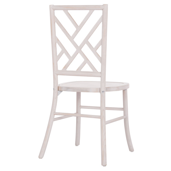 Καρεκλα απο ξυλο τοον white wash 44.5x48x96υεκ.hm9410.05 **