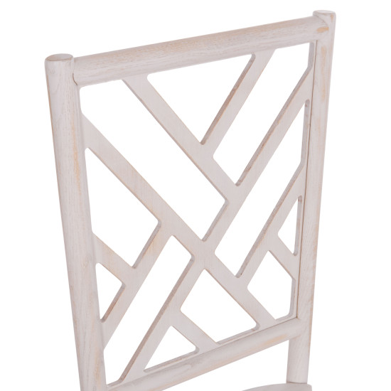 Καρεκλα απο ξυλο τοον white wash 44.5x48x96υεκ.hm9410.05 **