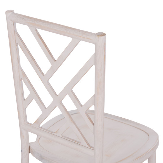 Καρεκλα απο ξυλο τοον white wash 44.5x48x96υεκ.hm9410.05 **