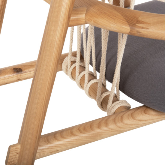 Πολυθρονα craft hm9413.01 απο φραξινο και σχοινι φυσικο 81x76x81y εκ. **