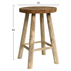 Σκαμπο μπαρ kont απο τεακ ξυλο φυσικο μεσαιου υψουσ φ30x62yεκ. hm9479 ** Σκαμπο μπαρ kont απο τεακ ξυλο φυσικο μεσαιου υψουσ φ30x62yεκ. hm9479 **