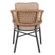 Πολυθρονα αλουμινιου dark grey επαγγελμ. rattan μαξιλαρι μπεζ hm5863.01 60x56x84 εκ. **
