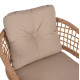 Πολυθρονα αλουμινιου dark grey επαγγελμ. rattan μαξιλαρι μπεζ hm5863.01 60x56x84 εκ. **