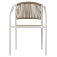 Πολυθρονα αλουμινιου λευκο με pe rattan wicker hm5856.01 57x63x80yεκ. **