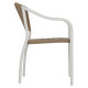 Πολυθρονα αλουμινιου λευκο με pe rattan wicker hm5856.01 57x63x80yεκ. **
