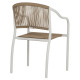 Πολυθρονα αλουμινιου λευκο με pe rattan wicker hm5856.01 57x63x80yεκ. **