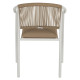 Πολυθρονα αλουμινιου λευκο με pe rattan wicker hm5856.01 57x63x80yεκ. **