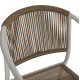 Πολυθρονα αλουμινιου λευκο με pe rattan wicker hm5856.01 57x63x80yεκ. **