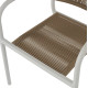 Πολυθρονα αλουμινιου λευκο με pe rattan wicker hm5856.01 57x63x80yεκ. **