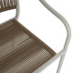 Πολυθρονα αλουμινιου λευκο με pe rattan wicker hm5856.01 57x63x80yεκ. **