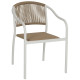 Πολυθρονα αλουμινιου λευκο με pe rattan wicker hm5856.01 57x63x80yεκ. **