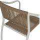 Πολυθρονα αλουμινιου λευκο με pe rattan wicker hm5856.01 57x63x80yεκ. **