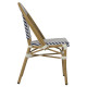 Καρεκλα bamboo look μπλε-λευκο hm5860.02 46x56x88y εκ. **
