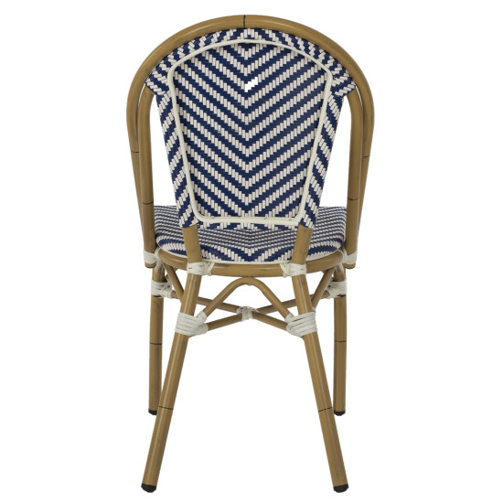 Καρεκλα bamboo look μπλε-λευκο hm5860.02 46x56x88y εκ. **
