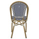 Καρεκλα bamboo look μπλε-λευκο hm5860.02 46x56x88y εκ. **