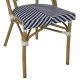 Καρεκλα bamboo look μπλε-λευκο hm5860.02 46x56x88y εκ. **