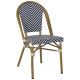 Καρεκλα bamboo look μπλε-λευκο hm5860.02 46x56x88y εκ. **