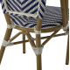 Καρεκλα bamboo look μπλε-λευκο hm5860.02 46x56x88y εκ. **