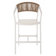 Σκαμπο αλουμινιου hm5892.12 μεσαιου υψουσ rattan & textline λευκο μπεζ 55x56,5x99y **
