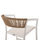 Σκαμπο αλουμινιου hm5892.12 μεσαιου υψουσ rattan & textline λευκο μπεζ 55x56,5x99y **