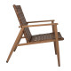 Πολυθρονα felipe hm5868.01 μεταλλο οψη ξυλου & rattan δερμα-look 63,5x75,5x77εκ. **