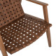 Πολυθρονα felipe hm5868.01 μεταλλο οψη ξυλου & rattan δερμα-look 63,5x75,5x77εκ. **